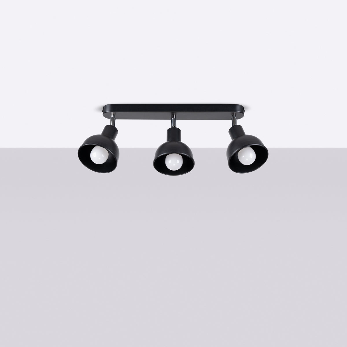 Elba 3 Adjustable Bell Ceiling Light Black