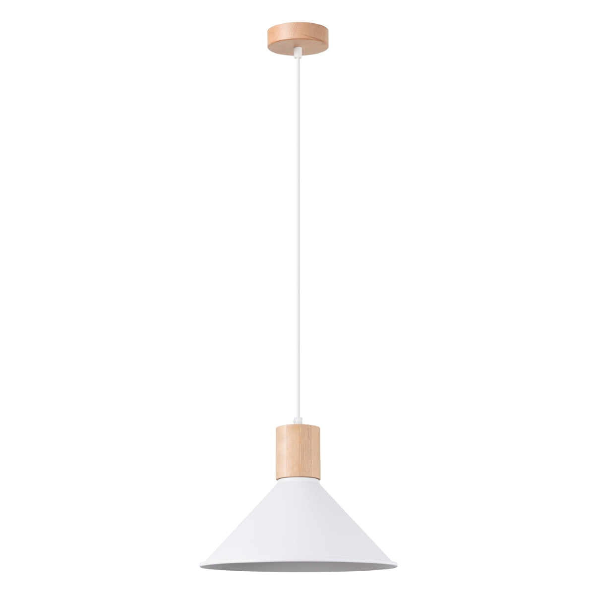 Modern Cone Pendant Lamp White