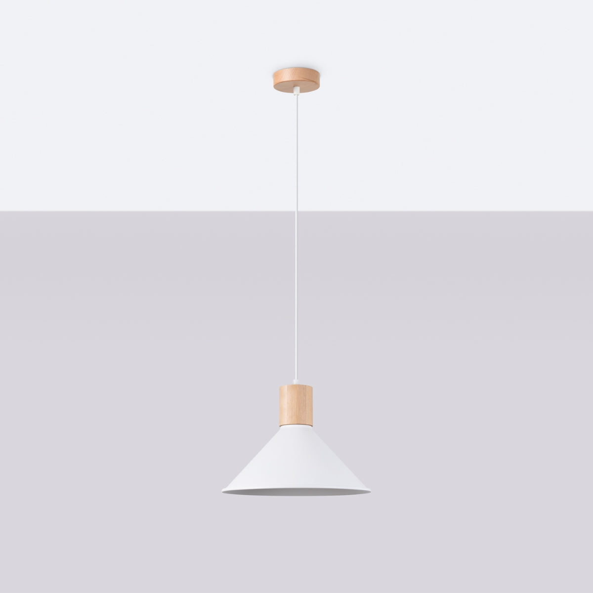 Modern Cone Pendant Lamp White