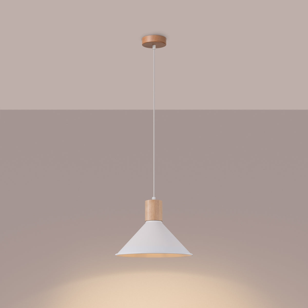 Modern Cone Pendant Lamp White