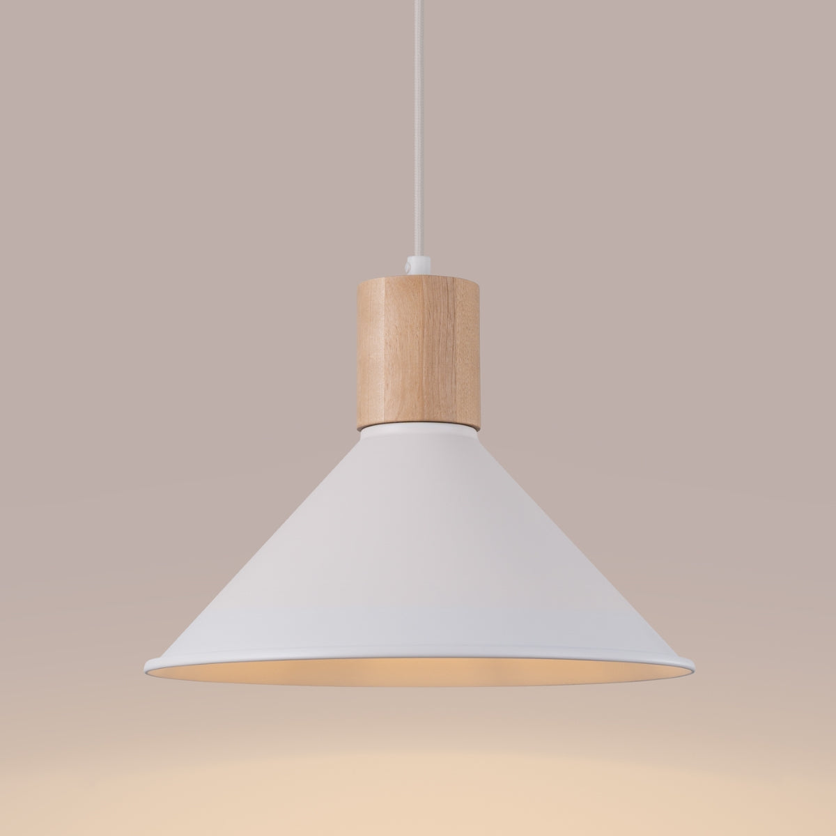 Modern Cone Pendant Lamp White