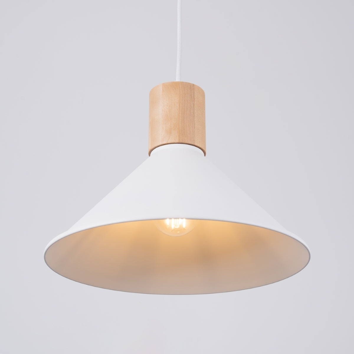 Modern Cone Pendant Lamp White