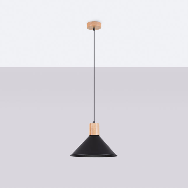 Lampe suspendue Cône Moderne noir