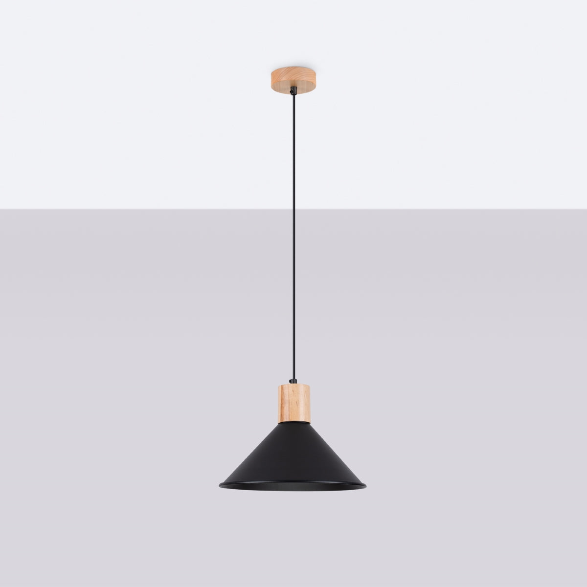 Modern Cone Pendant Lamp Black