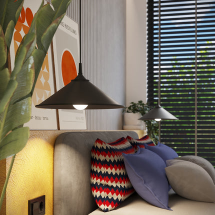 Lampe suspendue Pur Zuna noir