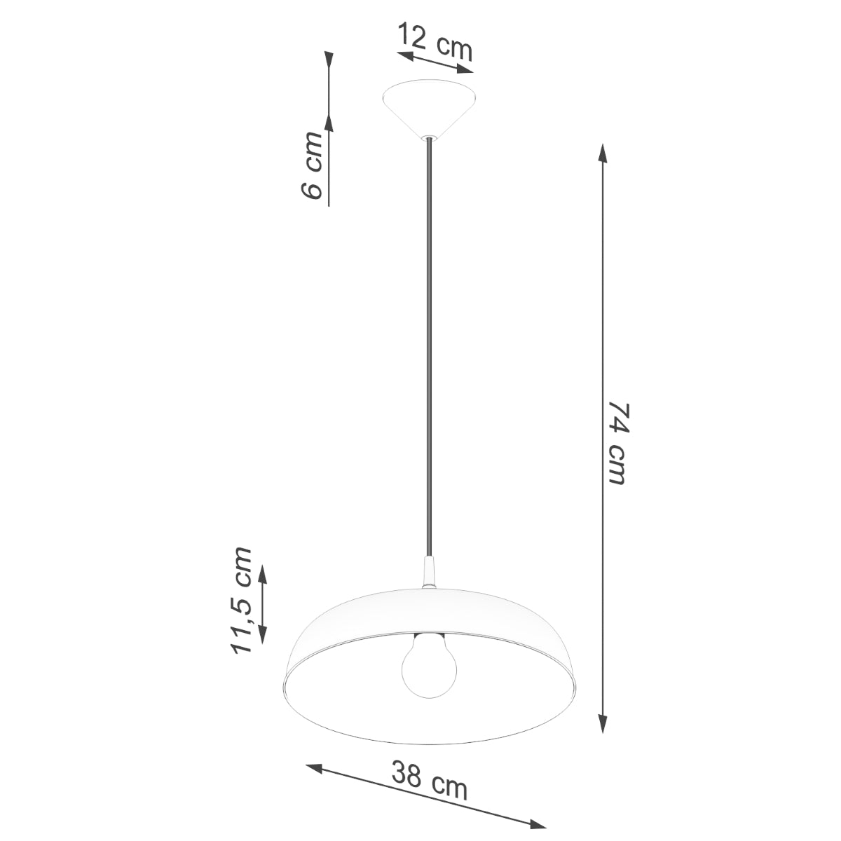 Lampe suspendue Pur Gina blanc