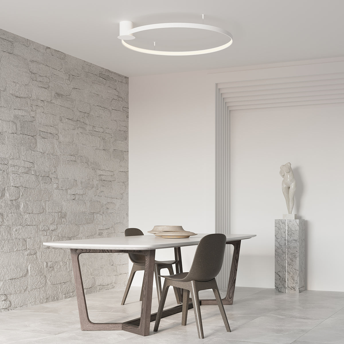 Ceiling light Ring Solis 110 white 3000K