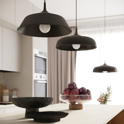 Lampe suspendue Pur Gina noir