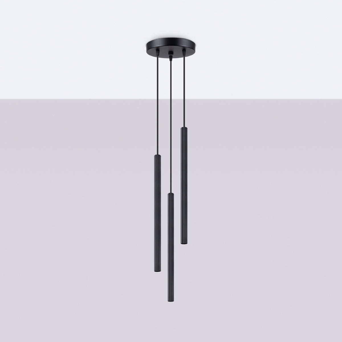 3P Black Fluted Design Suspension