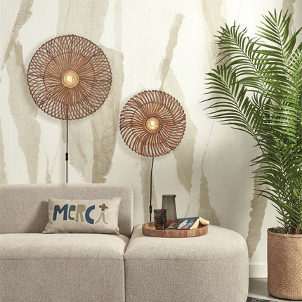 Zanzibar Natural Rattan Wall Light 55 cm