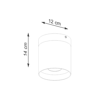 Plafonnier Cylindre Bois et Acier blanc