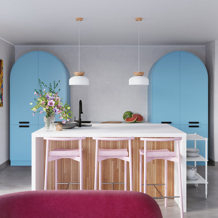 Pendelleuchte Softness aus weißem Holz