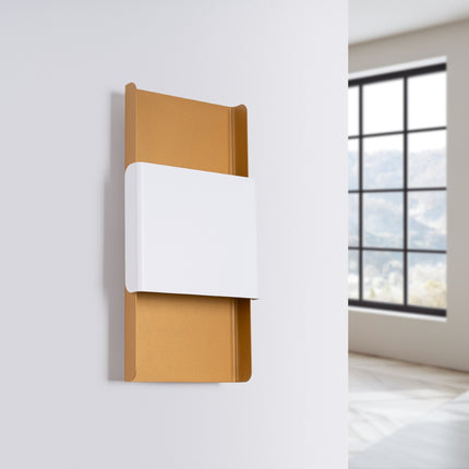 Applique Design Plaque Murale Or/Blanc