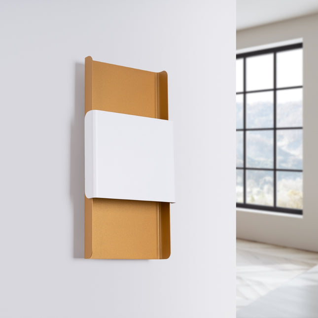 Applique Design Plaque Murale Or/Blanc
