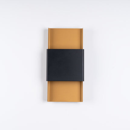 Wandleuchte Design Wandplatte Gold/Schwarz