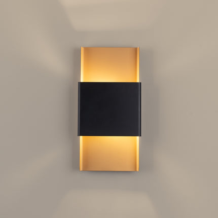 Wandleuchte Design Wandplatte Gold/Schwarz