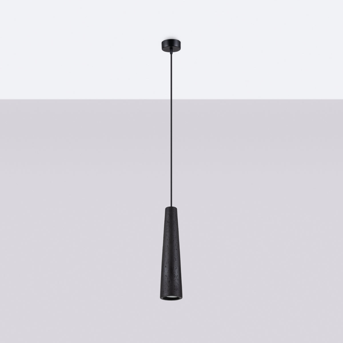 Electra black concrete pendant light