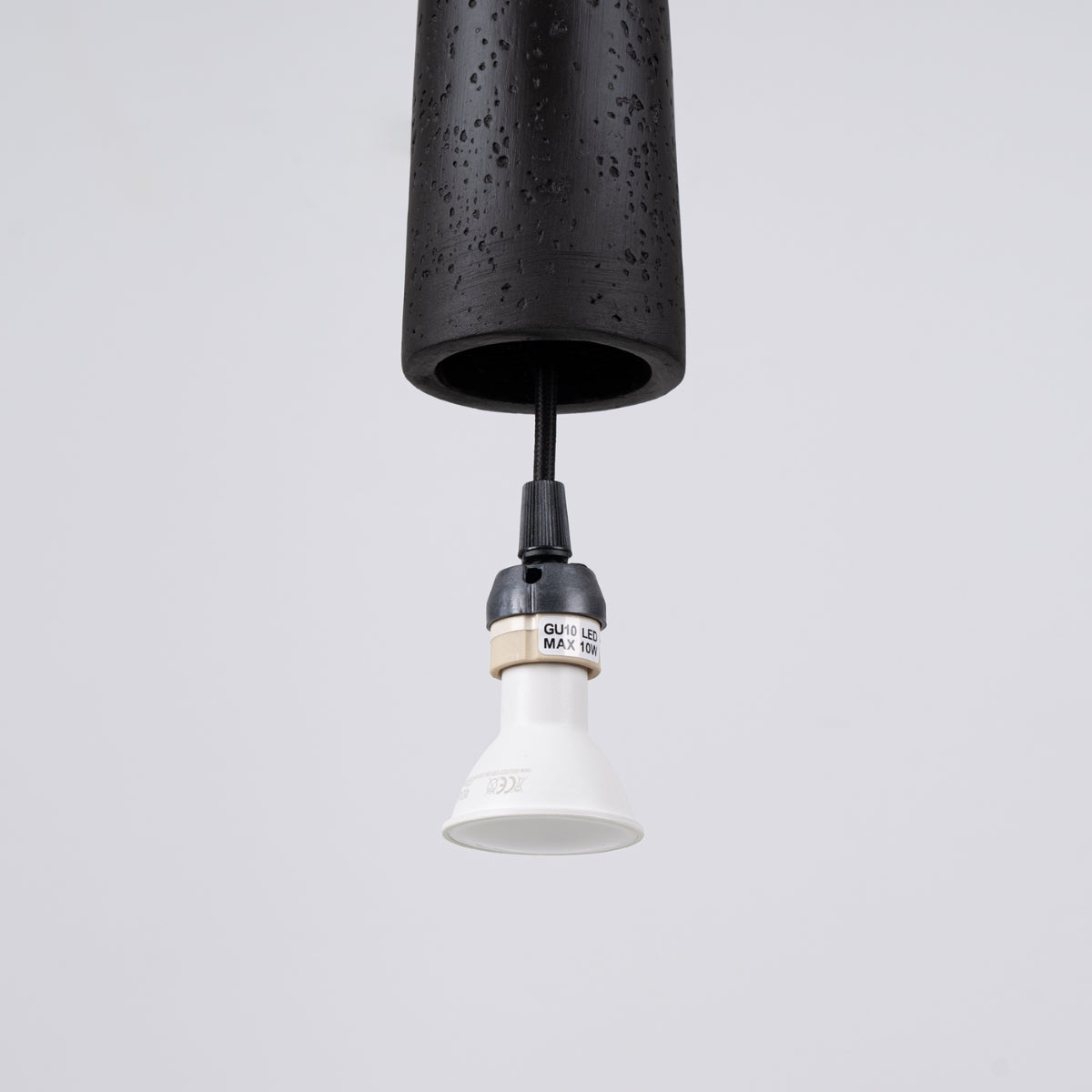 Electra black concrete pendant light