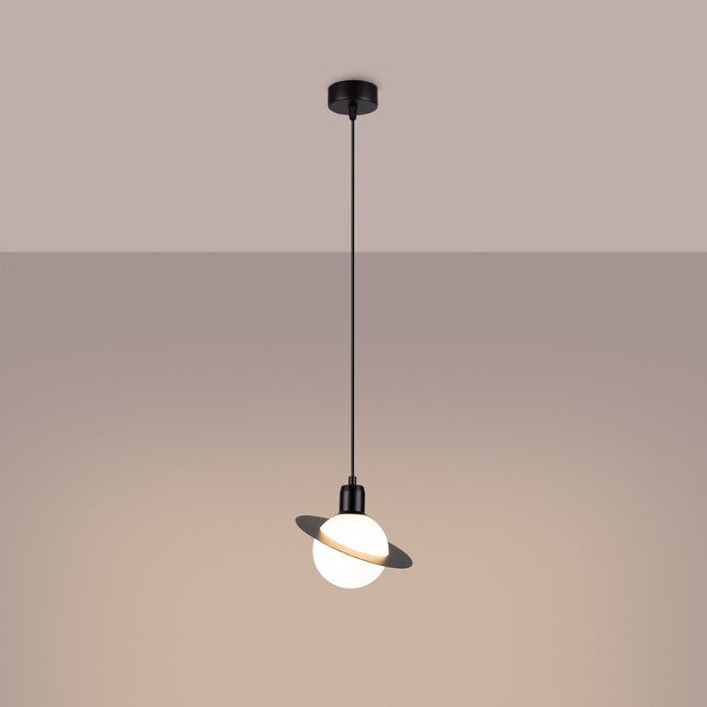 Lampe suspendue Saturne 1 noir