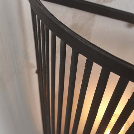 Merapi Bamboo Wall Light Black 30 cm 