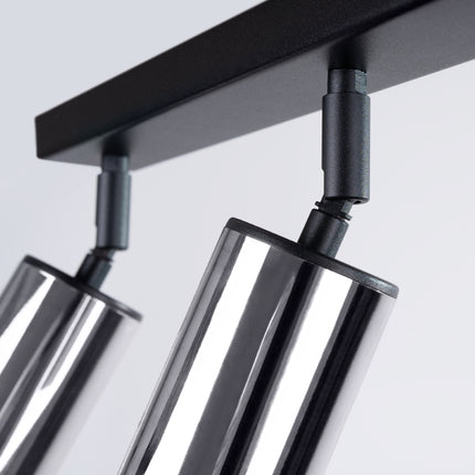 Plafonnier Acier Luxe 3 noir/chrome