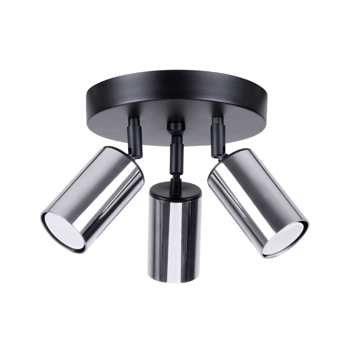 Steel Luxury Ceiling Light 3P black/chrome