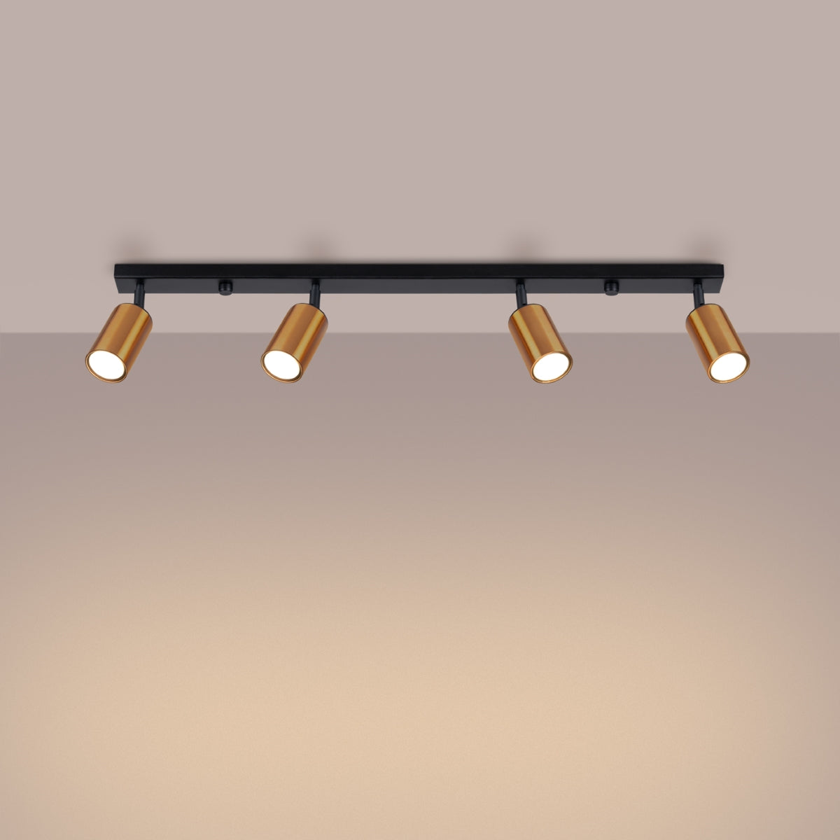 Steel Luxury Ceiling Light 4L black/copper