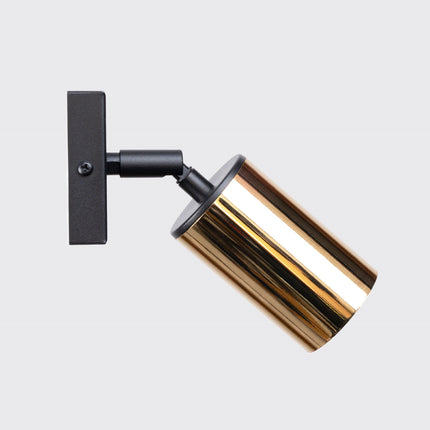 Luxus Wandleuchte aus Stahl Schwarz/Gold
