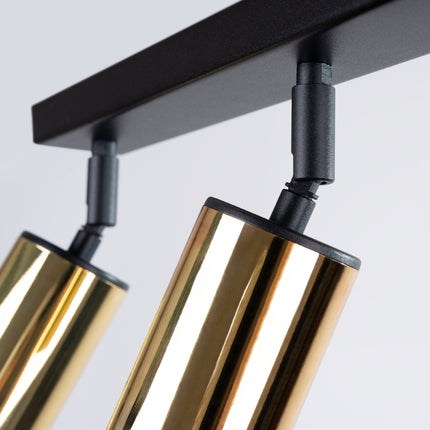 Plafonnier Acier Luxe 3 noir/cuivre