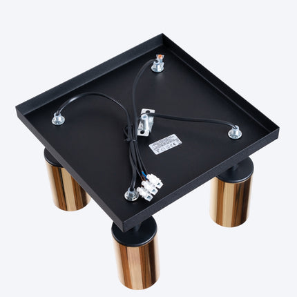 Plafonnier Acier Luxe 4 noir/doré