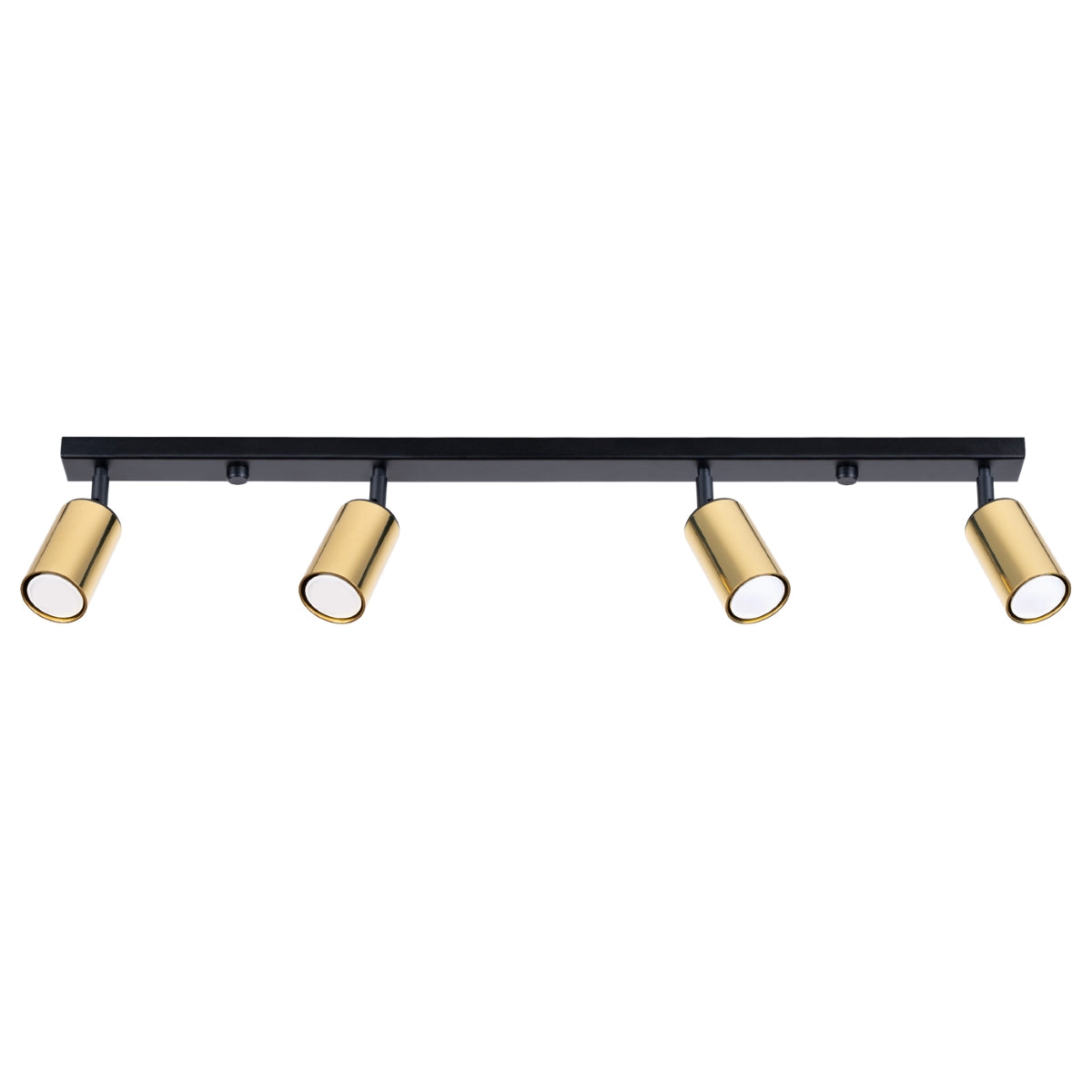 Luxury Steel Ceiling Light 4L Black/Gold