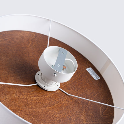 Ceiling Light Wood Interior White/Dark Brown