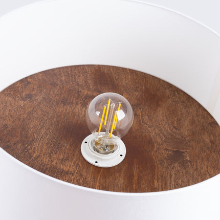 Ceiling Light Wood Interior White/Dark Brown