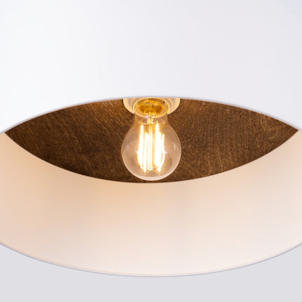 Ceiling Light Wood Interior White/Dark Brown