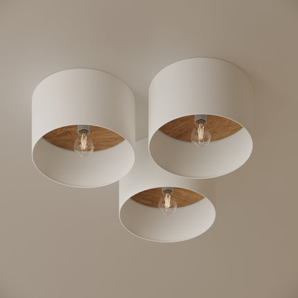 Ceiling light wood interior white/light brown