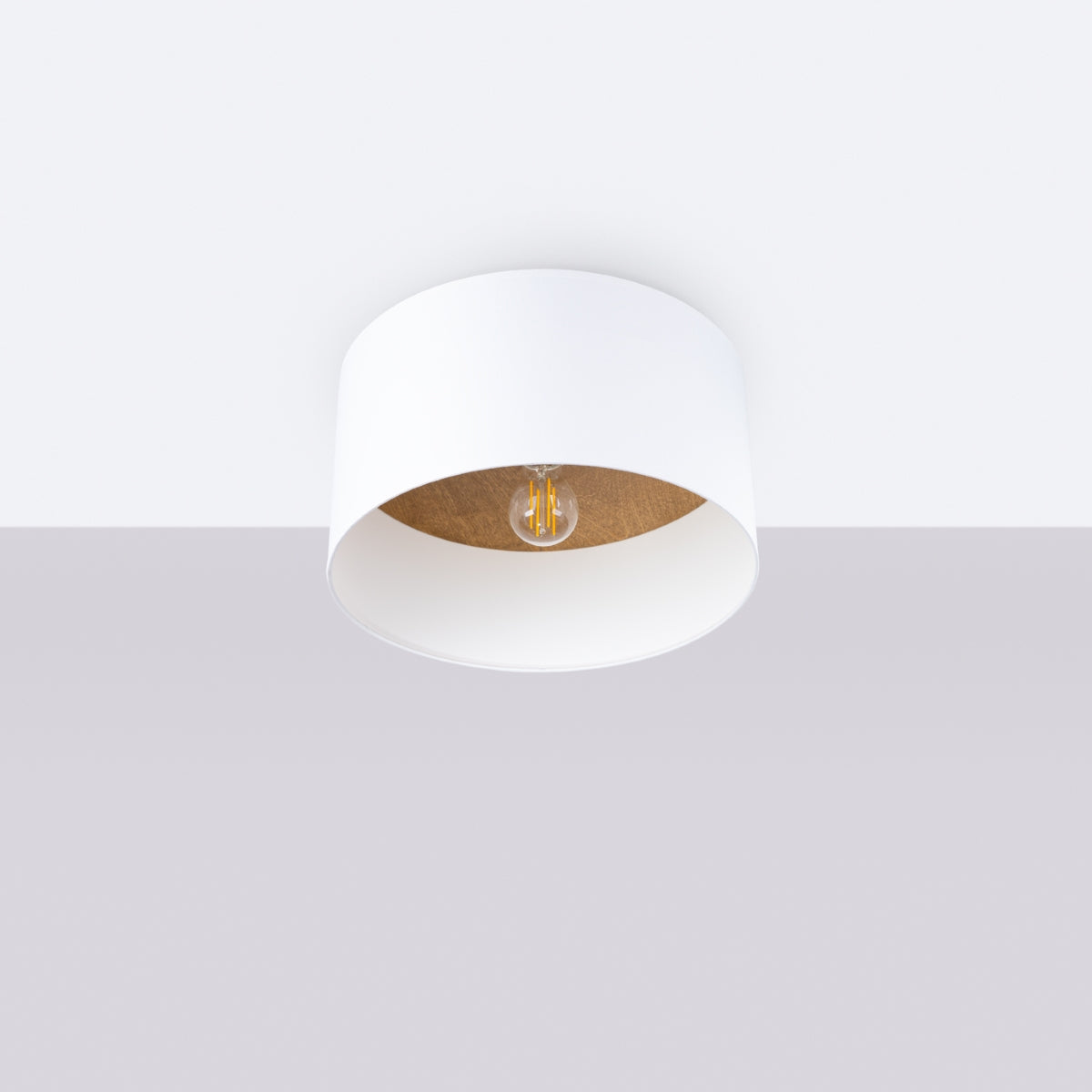 Ceiling light wood interior white/light brown