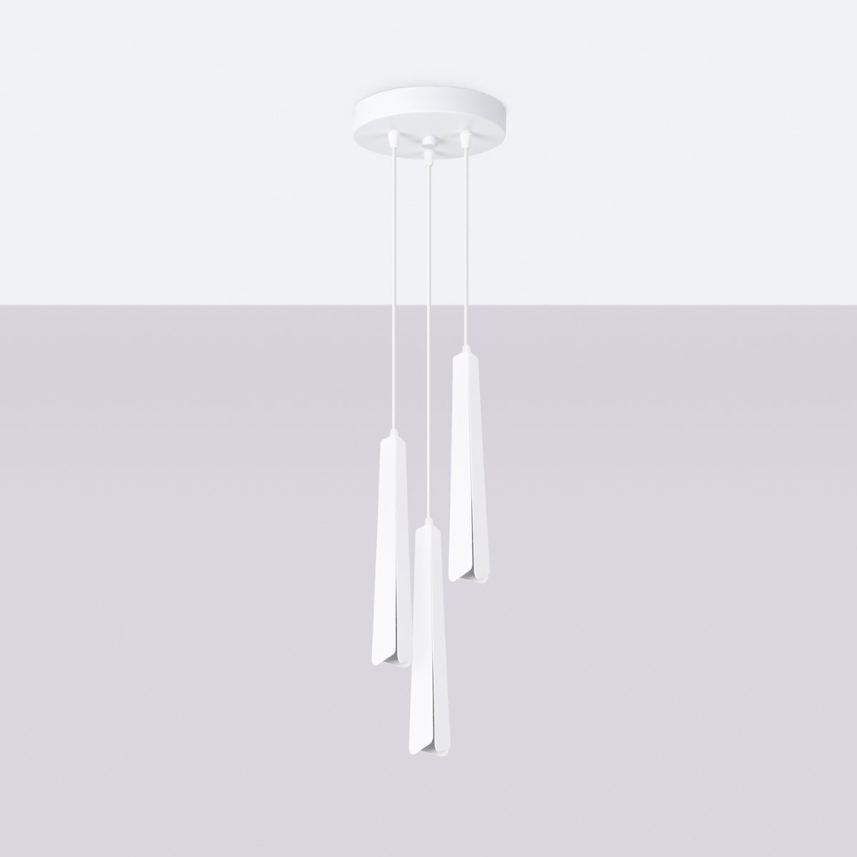 Suspension Prisme Moderne 3P blanc