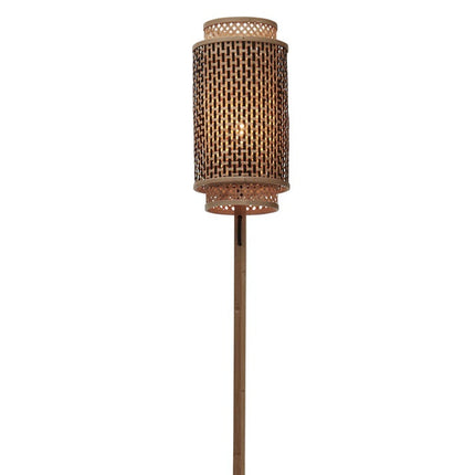 Lampadaire Bhutan Bambou Naturel et Noir 145 cm