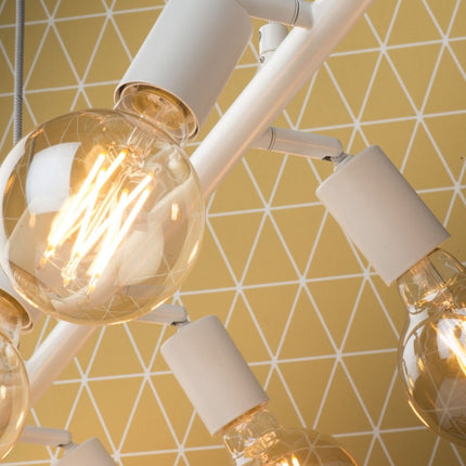 Suspension Blanche Miami 8 Bras Design