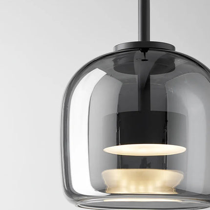 Elegante nordische LED-Pendelleuchte aus Glas