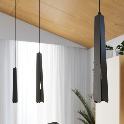 Moderne Prism Pendelleuchte 3P schwarz