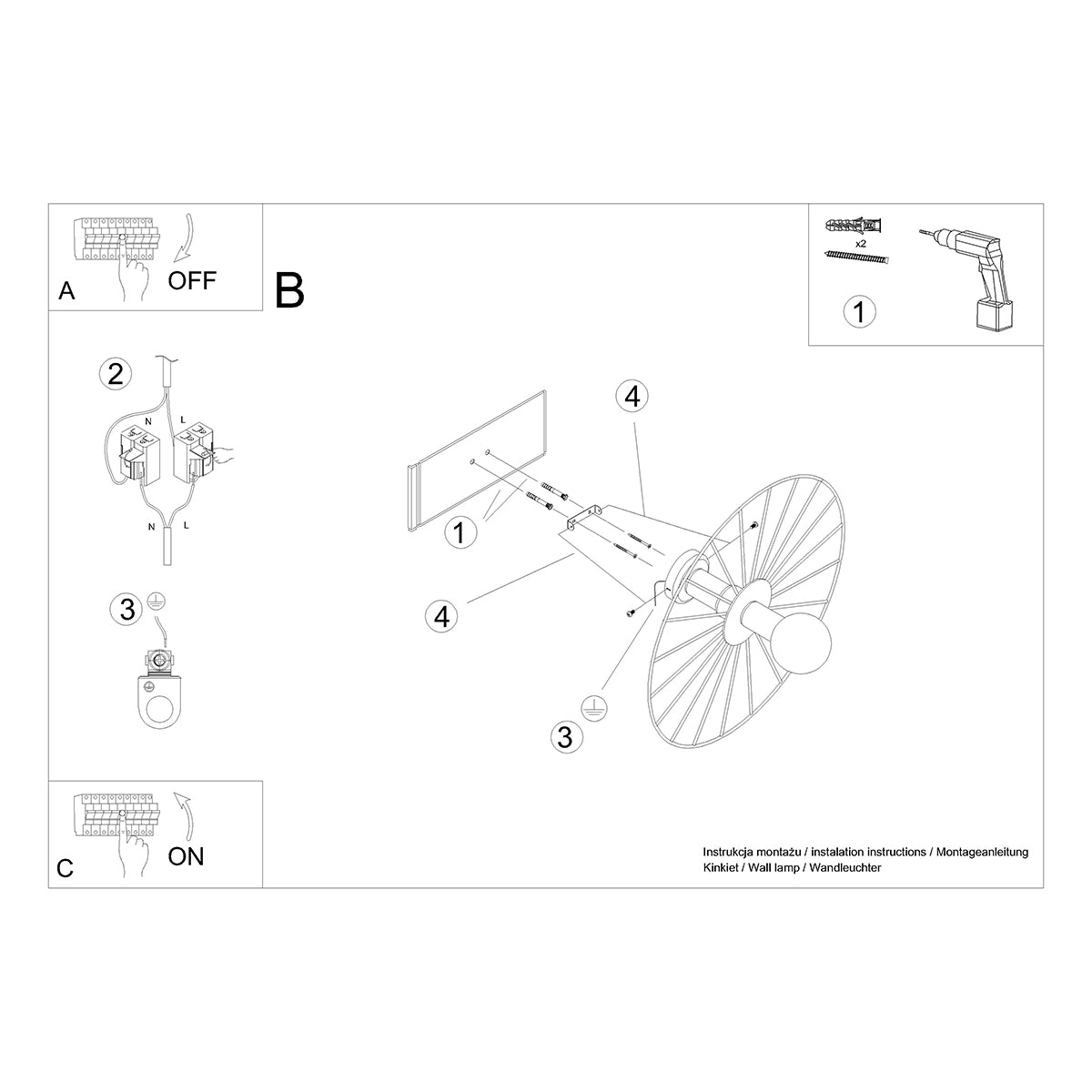 Applique / Plafonnier Modulable Circulaire 60 cm