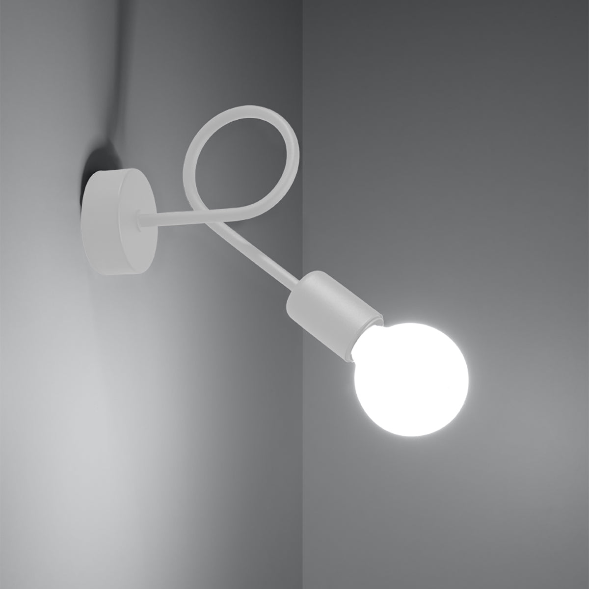 Modern Loop wall light in white