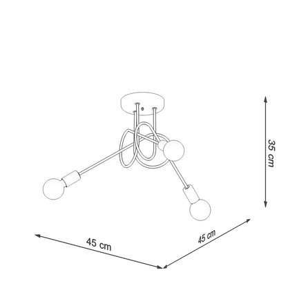 Lustre Loop Moderne 3 blanc