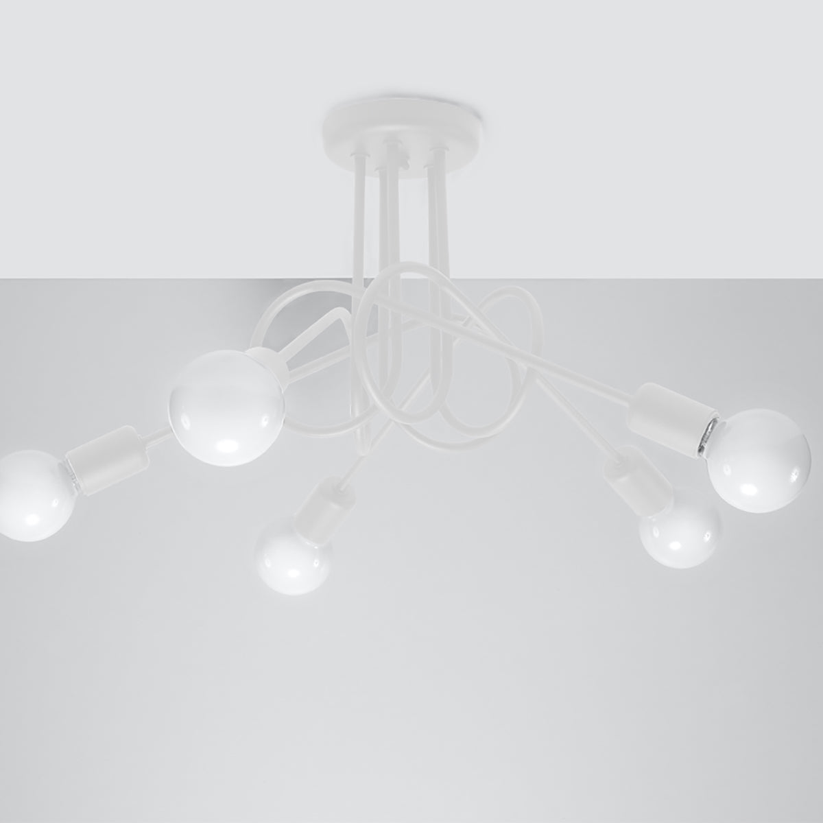 Lustre Loop Moderne 5 blanc