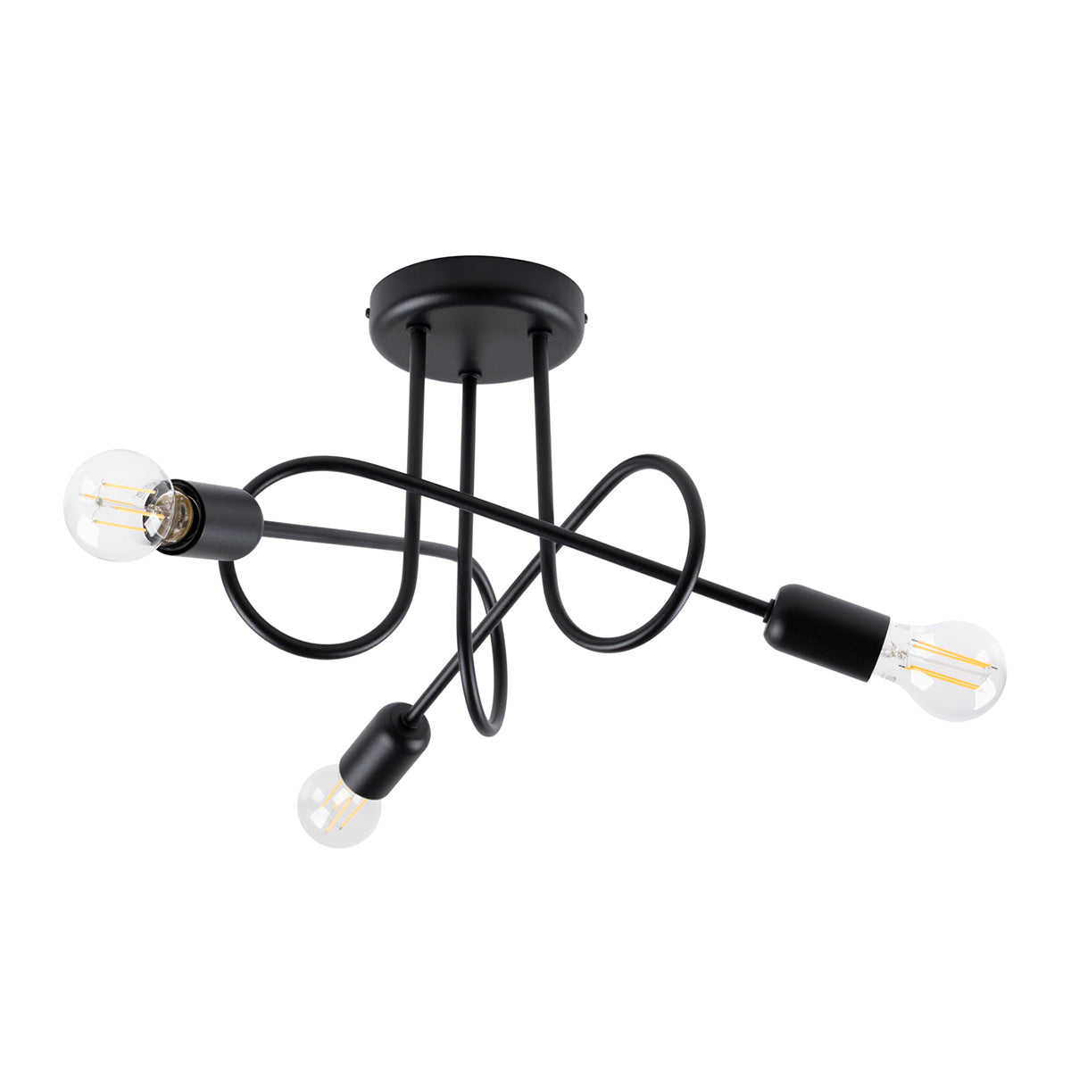 Lustre Loop Moderne 3 noir