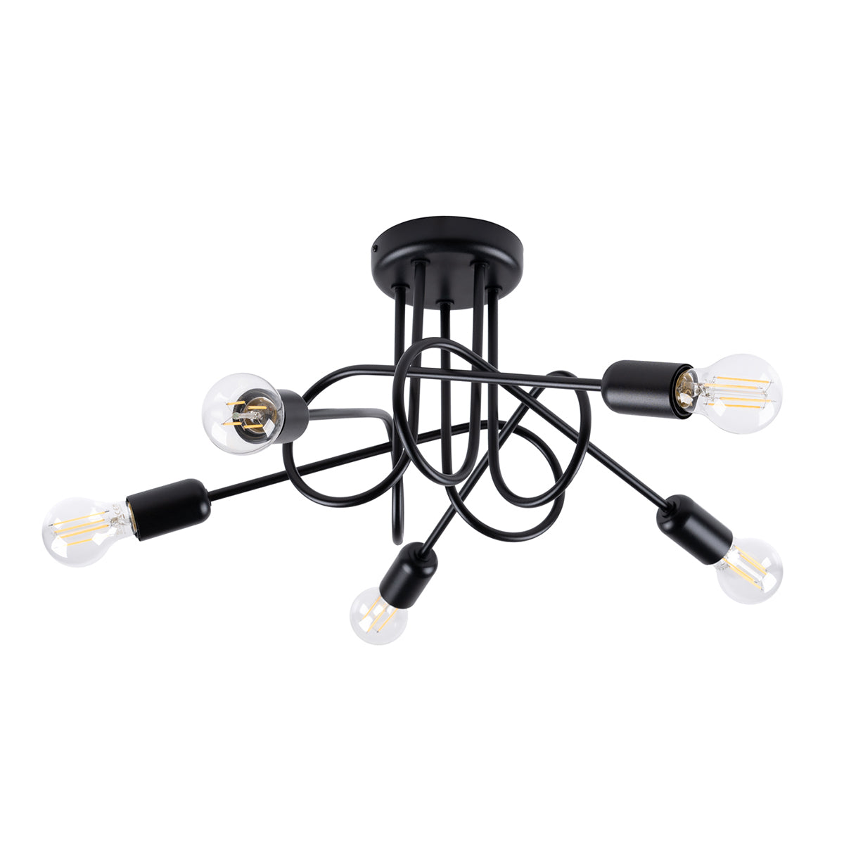 Lustre Loop Moderne 5 noir