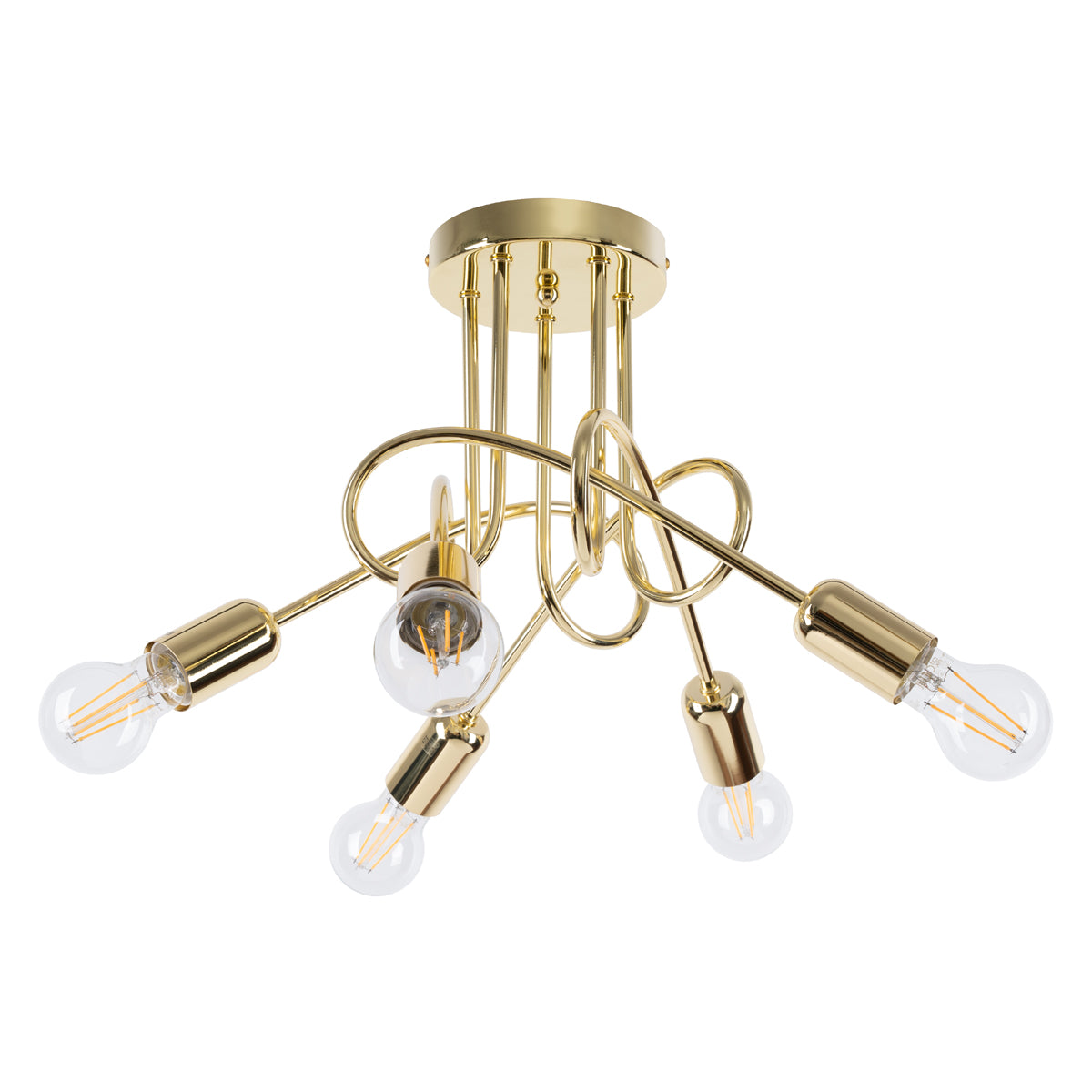 Chandelier Loop Moderne 5 shiny gold