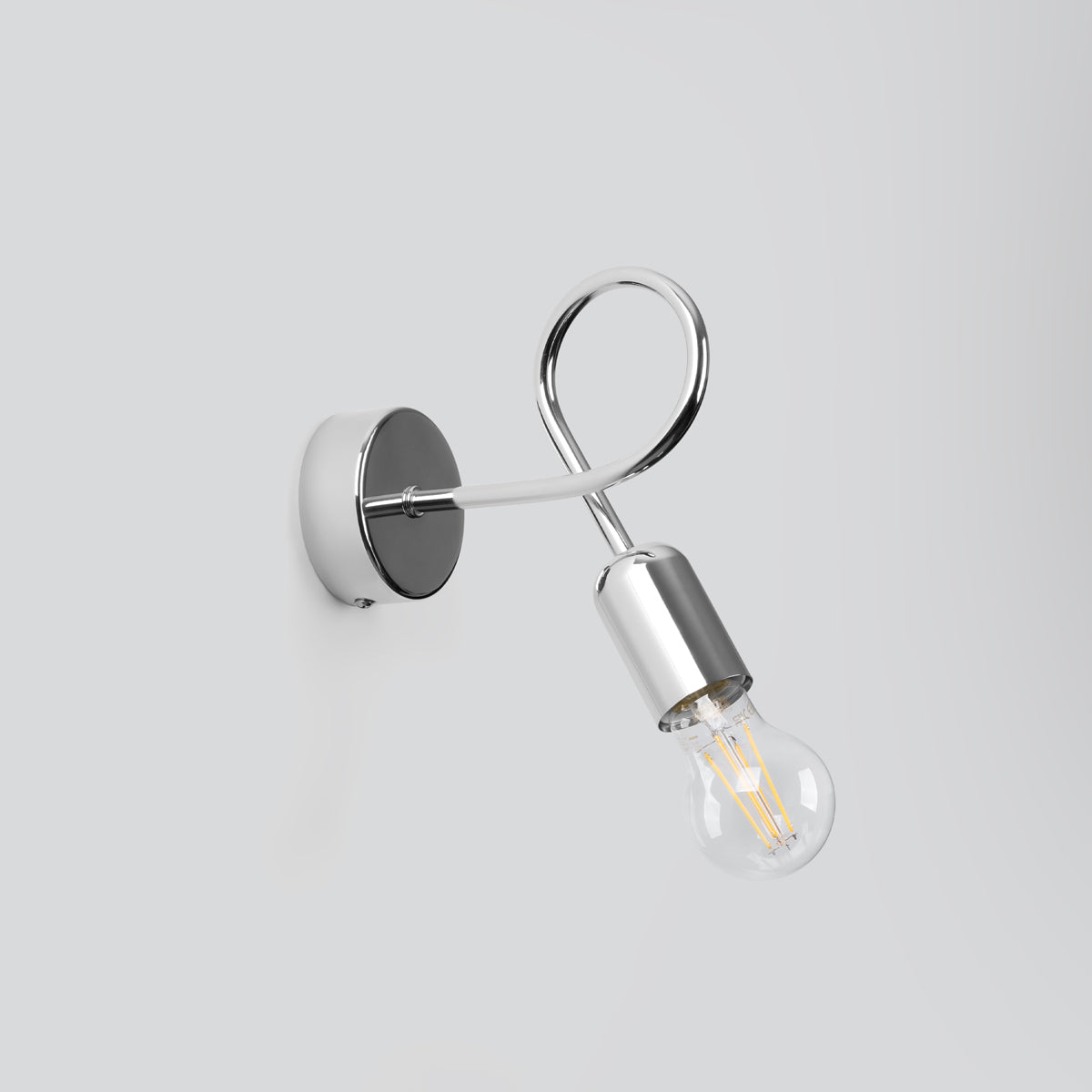 Loop Modern chrome wall light