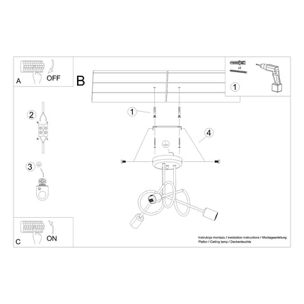 Lustre Loop Moderne 3 chrome
